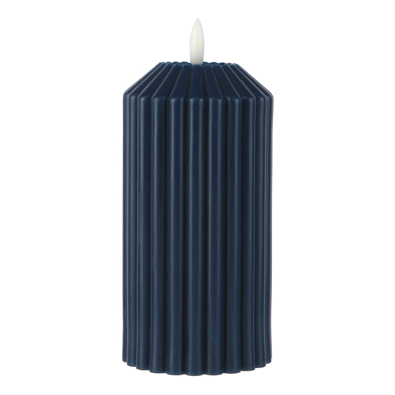 6" Ribbed Wax LED Pillar Candle by Ashland®